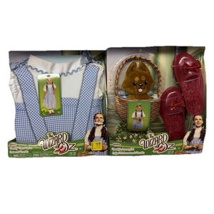 Wizard of Oz Dorothy Costume Dress Toto Basket Ruby Slippers Child New